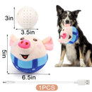 Interactive Pig Dog Toy – Rechargeable, Self-Moving & Squeaky with Recording & Music Modes, Dual-Mode Sound Activation, Durable Plush Cover, Ideal for Small to Large Dogs to Relieve Boredom and Anxiety (Blue)