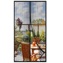 Magnetic Screen Door 100cm x 210cm – Self-Adhesive Mesh Netting for Mosquito & Wasp Protection, Indoor Outdoor Use, (Black,L)