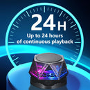 Magnetic Bluetooth Speaker – RGB Light Show, IPX7 Waterproof, TWS Stereo Pairing, 24H Playtime, Compact Design – Perfect for Home, Car, Outdoor Use (Black)