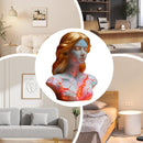 Blazing Maiden Figurine LED Lamp – Artistic Resin Sculpture with Crackled Light Effect, Elegant Decorative Night Light(Black)