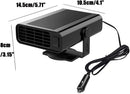 12V 120W Portable Car Heater and Defroster, 2-in-1 Fast Heating & Cooling Fan for Windshield Demisting, 360° Rotatable Auto Warmer for Winter Driving (Black)