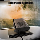 12V 120W Portable Car Heater and Defroster, 2-in-1 Fast Heating & Cooling Fan for Windshield Demisting, 360° Rotatable Auto Warmer for Winter Driving (Black)