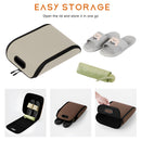 Car Shoe Storage Box – Portable Leather-Look Organizer for Passenger Seat or Trunk, Dustproof and Moisture-Resistant with Zipper and Handle (Beige)