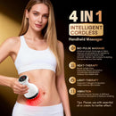 4-in-1 Cordless Body Sculpting Massager – Rechargeable Massage Tool with Heat, Light & Vibration for Skin Tightening & Relaxation (White)