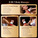 4-in-1 Cordless Body Sculpting Massager – Rechargeable Massage Tool with Heat, Light & Vibration for Skin Tightening & Relaxation (White)
