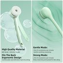 Electric Body Brush with Dual Handles – Waterproof Rotating Bath Scrubber, 3 Replaceable Heads, USB-C Charging, 2 Speeds(Green)