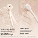 Electric Body Brush with Dual Handles – Waterproof Rotating Bath Scrubber, 3 Replaceable Heads, USB-C Charging, 2 Speeds(Milk coffee)