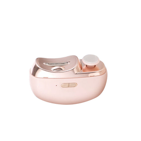 3-in-1 Electric Nail Trimmer for Kids, Adults & Seniors – Auto Nail Clipper with Polish Plate, Dust Collector, LED Light, Whisper-Quiet 40dB Operation, USB-C Rechargeable, Safe for Sensitive Nails (Pink)