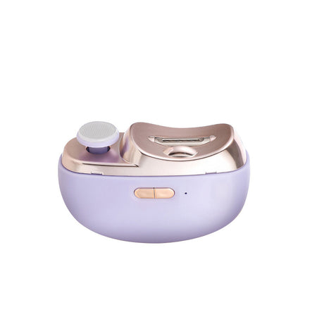 3-in-1 Electric Nail Trimmer for Kids, Adults & Seniors – Auto Nail Clipper with Polish Plate, Dust Collector, LED Light, Whisper-Quiet 40dB Operation, USB-C Rechargeable, Safe for Sensitive Nails (Purple)