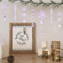 18-Piece Crystal Christmas Ornament Set for Tree, Party & New Year Decor (purple)