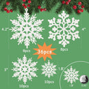 Christmas Snowflake Ornaments for Festive Tree & Holiday Home Decoration (Gold)