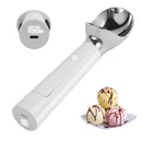 Heated Ice Cream Scoop with LED Display & 3400mAh Battery – Rechargeable, IP67 Waterproof, Instant Heating for Hard Ice Cream, Suitable for Home and Commercial Use (White)