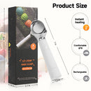 Heated Ice Cream Scoop with LED Display & 3400mAh Battery – Rechargeable, IP67 Waterproof, Instant Heating for Hard Ice Cream, Suitable for Home and Commercial Use (White)