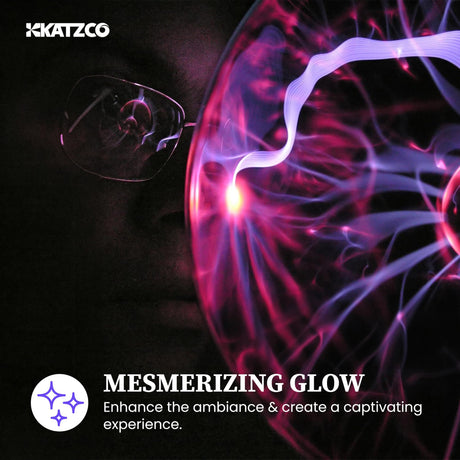 Plasma Ball Lamp - Touch & Sound Sensitive USB-Powered Globe for Decor, Parties & STEM Learning (4 Inch)