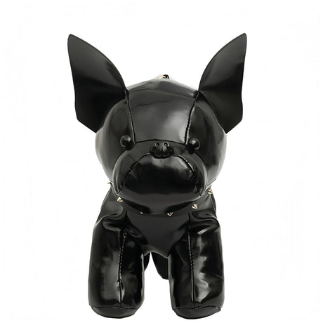 French Bulldog Shaped Bag – Cute Animal Crossbody Shoulder Bag with Adjustable Strap, PU Leather Dog Backpack for Women, Fashion Statement Accessory (Black)