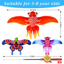 Kids’ Mini Fishing-Rod Kite Set –  3-Pack Fish Designs, Easy-Grip Reel Handle, Adjustable Line, Lightweight & Durable for Outdoor Play, Perfect for Beginners Ages 3–8, Encourages Active Fun and Family Bonding (Multicolor)
