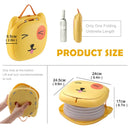 Portable Folding Potty for Toddlers – Compact Travel Toilet with Cat Design, Easy to Carry & Clean, Ideal for Home, Car, Camping, Outdoor Use (Yellow)