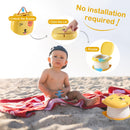 Portable Folding Potty for Toddlers – Compact Travel Toilet with Cat Design, Easy to Carry & Clean, Ideal for Home, Car, Camping, Outdoor Use (Yellow)