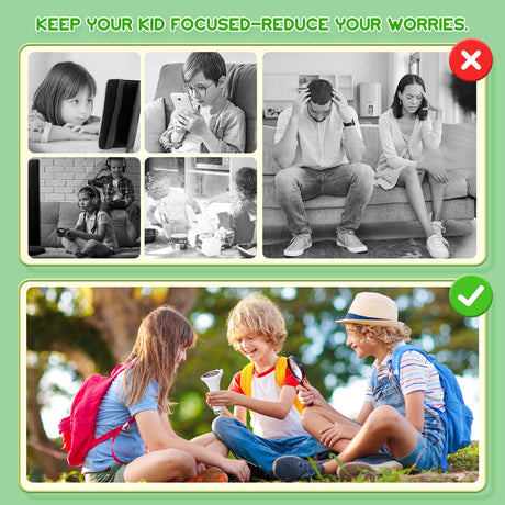 Student Digital Microscope for Kids – Portable 1000x Magnification Handheld Scope with 2 Inch HD Screen, LED Light & Photo Storage, Ideal for Science Class and Outdoor Exploration (White)