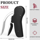 Goose-Style Rapid Wine Opener Set 20 x 13 cm – Heavy-Duty Lever Corkscrew with Foil Cutter, Pourer, Stopper, and Extra Spiral Worm – Premium Stainless Steel Wine Kit in Gift Box (Black)