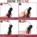 Goose-Style Rapid Wine Opener Set 20 x 13 cm – Heavy-Duty Lever Corkscrew with Foil Cutter, Pourer, Stopper, and Extra Spiral Worm – Premium Stainless Steel Wine Kit in Gift Box (Black)
