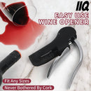 Goose-Style Rapid Wine Opener Set 20 x 13 cm – Heavy-Duty Lever Corkscrew with Foil Cutter, Pourer, Stopper, and Extra Spiral Worm – Premium Stainless Steel Wine Kit in Gift Box (Black)