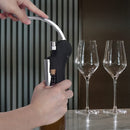 Goose-Style Rapid Wine Opener Set 20 x 13 cm – Heavy-Duty Lever Corkscrew with Foil Cutter, Pourer, Stopper, and Extra Spiral Worm – Premium Stainless Steel Wine Kit in Gift Box (Black)