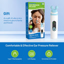 Electric Ear Pressure Relief Device – 3-Mode Adjustable Airflow for Travel, Diving & Altitude – Eustachian Tube Unblocker with LED Display & Type-C Charging (White)