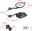 Universal Bike Rear View Mirror, Adjustable Handlebar Rearview Mirror for Motorcycle, E-Bike, Scooter, Mountain Bike, Aluminum Alloy, Wide Angle (Black)