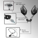 Universal Bike Rear View Mirror, Adjustable Handlebar Rearview Mirror for Motorcycle, E-Bike, Scooter, Mountain Bike, Aluminum Alloy, Wide Angle (Black)