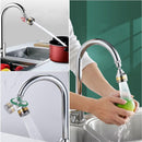 Multi-Function Rotating Faucet Aerator – 360° Swivel Kitchen Sink Extender with Adjustable Flow Modes, 3-inch & 7-inch Lengths, Anti-Splash Sprayer for Washing, Cleaning, and Filling (Silver,Long)