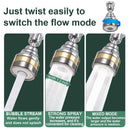 Multi-Function Rotating Faucet Aerator – 360° Swivel Kitchen Sink Extender with Adjustable Flow Modes, 3-inch & 7-inch Lengths, Anti-Splash Sprayer for Washing, Cleaning, and Filling (Silver,Short)