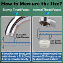 Multi-Function Rotating Faucet Aerator – 360° Swivel Kitchen Sink Extender with Adjustable Flow Modes, 3-inch & 7-inch Lengths, Anti-Splash Sprayer for Washing, Cleaning, and Filling (Silver,Short)