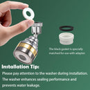 Multi-Function Rotating Faucet Aerator – 360° Swivel Kitchen Sink Extender with Adjustable Flow Modes, 3-inch & 7-inch Lengths, Anti-Splash Sprayer for Washing, Cleaning, and Filling (Silver,Short)