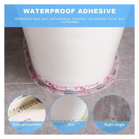 2-Pack Waterproof Self-Adhesive Sealant Tape – Transparent PVC Edge Strip for Kitchen, Bathroom, Sink, Toilet, and Wall Corners – Easy to Cut and Clean (Pattern1)