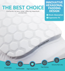 Honeycomb Knee Pads for Kids, Teens & Adults – Protective Compression Knee Guards for Basketball, Football, Cycling & Running(White,M)