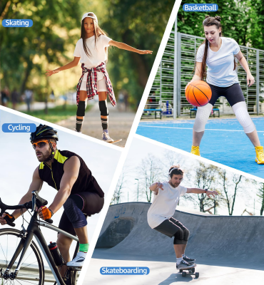 Honeycomb Knee Pads for Kids, Teens & Adults – Protective Compression Knee Guards for Basketball, Football, Cycling & Running(White,XS)