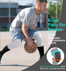 Honeycomb Knee Pads for Kids, Teens & Adults – Protective Compression Knee Guards for Basketball, Football, Cycling & Running(White,XXL)