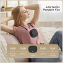 Portable Neck Fan with 5 Speeds – Rechargeable USB Mini Fan for Outdoor Travel, Work & Camping – Silent Personal Cooling Fan (Black)