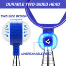 Telescopic Golf Ball Retriever 9FT – Blue Stainless Steel Pole with Durable Nylon Head for Water, Sand & Bush Retrieval (Blue)