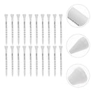 Golf Tee Pack of 100 with Measurement Scale – White Plastic Tees for Driving Range, Practice & Tournament Use (White)
