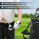 Golf Club Cleaning Brush Set with Retractable Zip Line – 3-Pack Dual-Sided Brush for Deep Groove Cleaning (Blue)