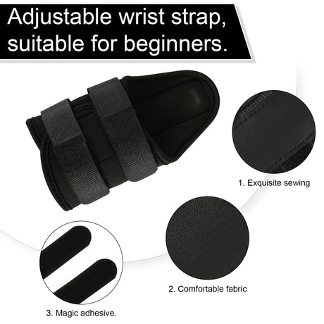 Golf Wrist Alignment Trainer for Home & Range Practice – 2-Pack Adjustable Swing Correction Brace for Beginners and Pros (Black)