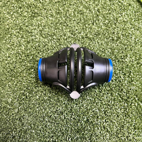 360° Golf Ball Line Marker with 2 Pens – Full Coverage Alignment Tool for Putt, Driver & Irons (Blue)