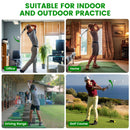 Retractable Golf Swing Trainer with Click Sound – Black Adjustable Tempo Training Aid for Home, Office & Driving Range Practice (Black)
