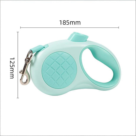 Retractable Dog Leash – 16.5 ft Automatic Walking Lead with One-Hand Brake Lock & Anti-Tangle Nylon Tape – Heavy-Duty 55 lb Capacity – Ideal for Small to Medium Dogs (Green)