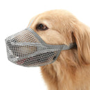 Soft Mesh Dog Muzzle for Small Medium Large Dogs – Breathable Adjustable Anti-Bite Chewing Guard with Overhead Strap – Fits Labrador, German Shepherd, Golden Retriever – 5 Sizes (Grey,L)