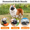 Soft Mesh Dog Muzzle for Small Medium Large Dogs – Breathable Adjustable Anti-Bite Chewing Guard with Overhead Strap – Fits Labrador, German Shepherd, Golden Retriever – 5 Sizes (Grey,L)