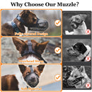 Soft Mesh Dog Muzzle for Small Medium Large Dogs – Breathable Adjustable Anti-Bite Chewing Guard with Overhead Strap – Fits Labrador, German Shepherd, Golden Retriever – 5 Sizes (Black,XL)