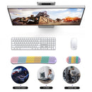 Ergonomic Silicone Wrist Rest Set – Keyboard & Mouse Support Pad with Honeycomb Design for Office, Gaming, and Home Use (Rainbow)